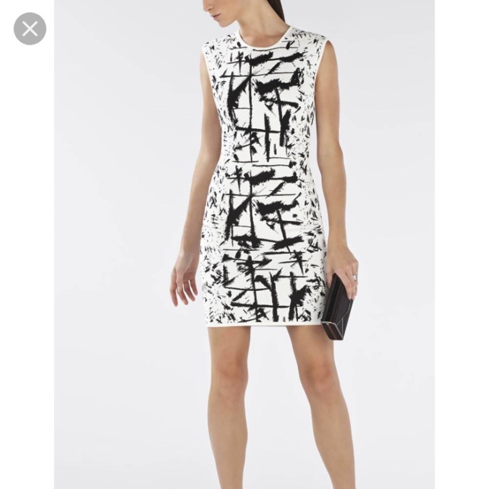 Bcbgmaxazria Jose Sleeveless Jacquard Dress, XS